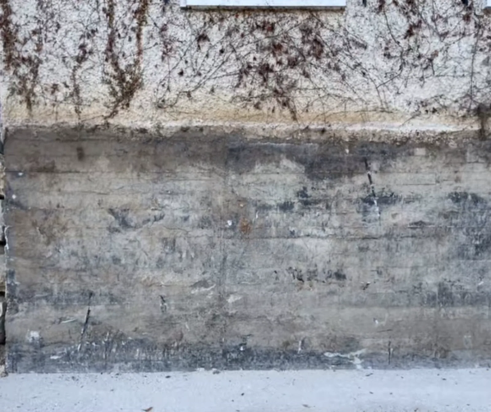 Mur avant la création de l’ouverture de garage