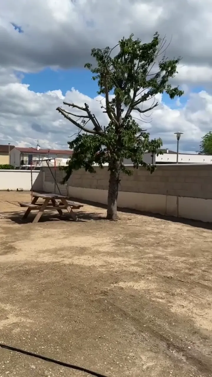 Mur maçonné terminé avec couvertines après dépose du grillage
